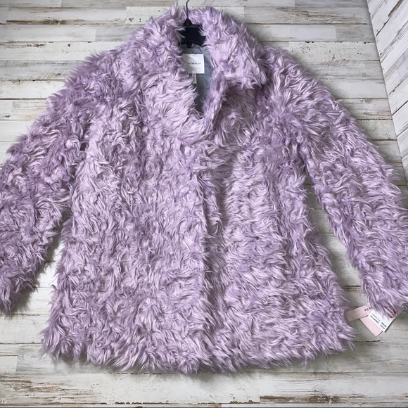 AVEC LES FILLES Lilac Notch Collar Curly Jacket - Picture 5 of 7